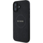 Guess Maska Saffiano Peony Stamp sa MagSafe za iPhone 16 - crna