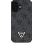 Guess 4G Strass Triangle Metalna maska s remenom za iPhone 16 - siva