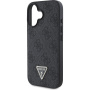 Guess 4G Strass Triangle Metalna maska s remenom za iPhone 16 - siva