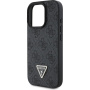 Guess 4G Strass Triangle Metalna maska s remenom za iPhone 16 Pro - siva