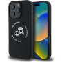 Karl Lagerfeld Silikonska maska K&CH Heads sa MagSafe za iPhone 16 Pro Max - crna