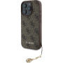 Guess 4G Charms maska za iPhone 16 Pro - smeđa