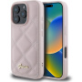 Guess Prošivena maska za iPhone 16 Pro - roza