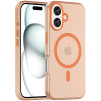 Mat prozirna maska sa MagSafe za iPhone 16 Plus - narančasta