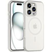 Mat prozirna maska sa MagSafe za iPhone 16 Pro - bijela