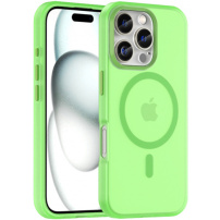 Mat prozirna maska sa MagSafe za iPhone 16 Pro - zelena