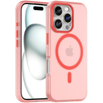 Mat prozirna maska s MagSafe za iPhone 16 Pro - crvena