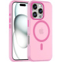 Mat Translucent Cover sa MagSafe za iPhone 16 Pro Max - Pink