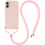 Zaštitna maska sa uzicom za iPhone 16 Plus - roza