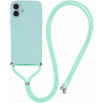 Zaštitna maska sa uzicom za iPhone 16 Plus - cyan
