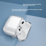 Prozirna futrola s karabinerom za AirPods 4 / 5 - plava