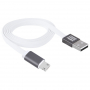 HAWEEL kabel za sinkronizaciju i napajanje s dvostrukim 2u1 USB-A / Lightning / Micro USB konektorom za Apple i ostali uređaji - 1 m - bijela