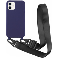 Mat maska s podesivim remenom za iPhone 11 - tamno plava