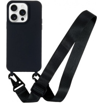 Mat maska s podesivim remenom za iPhone 14 Pro Max - crna