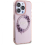 Guess Flowers Ring Glossy Logo Cover s MagSafe za iPhone 16 Pro Max - Pink
