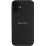 Guess Grained Classic Maska s logotipom MagSafe za iPhone 16 Plus - crna