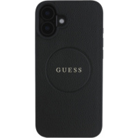 Guess Grained Classic Maska s logotipom MagSafe za iPhone 16 Plus - crna