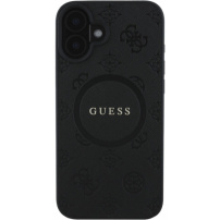 Guess Maska Saffiano Peony Stamp sa MagSafe za iPhone 16 - crna