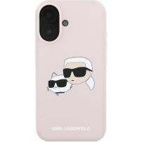 Karl Lagerfeld Silikonska maska Double Heads sa MagSafe za iPhone 16 - Pink