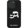 Karl Lagerfeld Silikonska maska Double Heads sa MagSafe za iPhone 16 Pro - crna