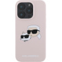 Karl Lagerfeld Silikonska maska Double Heads sa MagSafe za iPhone 16 Pro - Pink