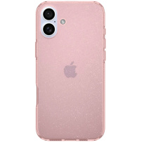 Spigen Liquid Crystal Glitter glitter maska za iPhone 16 - roza