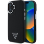 Guess Grained Triangle Logo Cover sa MagSafe za iPhone 16 - crna