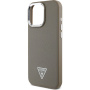 Guess Grained Triangle Logo Cover sa MagSafe za iPhone 16 Pro - smeđa