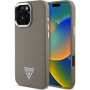 Guess Grained Triangle Logo Cover s MagSafe za iPhone 16 Pro Max - smeđa