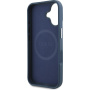 Guess Grained Triangle Logo Cover sa MagSafe za iPhone 16 - tamnoplava