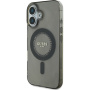 Guess IML Rhinestones Ring Cover s MagSafe za iPhone 16 - siva