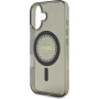 Guess IML Rhinestones Ring Cover s MagSafe za iPhone 16 - siva