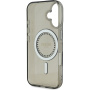 Guess IML Rhinestones Ring Cover s MagSafe za iPhone 16 - siva