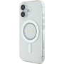 Guess IML Rhinestones Ring Cover s MagSafe za iPhone 16 - prozirna