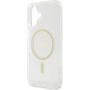 Guess IML Glitter Ring Cover s MagSafe za iPhone 16 - prozirna