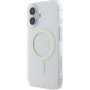 Guess IML Glitter Ring Cover s MagSafe za iPhone 16 Plus - prozirna