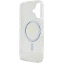 Guess IML Glitter Ring Cover s MagSafe za iPhone 16 Plus - prozirna
