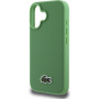 Lacoste Iconic Petit Pique Woven Logo Cover s MagSafe za iPhone 16 - zelena