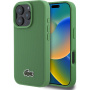 Lacoste Iconic Petit Pique Woven Logo Cover s MagSafe za iPhone 16 Pro Max - zelena