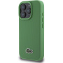 Lacoste Iconic Petit Pique Woven Logo Cover s MagSafe za iPhone 16 Pro Max - zelena