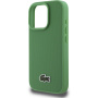 Lacoste Iconic Petit Pique Woven Logo Cover s MagSafe za iPhone 16 Pro Max - zelena