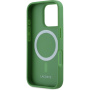 Lacoste Iconic Petit Pique Woven Logo Cover s MagSafe za iPhone 16 Pro Max - zelena