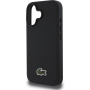 Lacoste Iconic Petit Pique Woven Logo Cover s MagSafe za iPhone 16 - crna