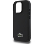 Lacoste Iconic Petit Pique Woven Logo Cover s MagSafe za iPhone 16 Pro Max - crna