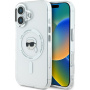 Karl Lagerfeld IML Karl Head Metal Frame Cover s MagSafe za iPhone 16 - prozirna