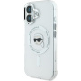 Karl Lagerfeld IML Karl Head Metal Frame Cover s MagSafe za iPhone 16 - prozirna