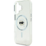 Karl Lagerfeld IML Karl Head Metal Frame Cover s MagSafe za iPhone 16 - prozirna