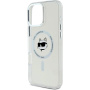 Karl Lagerfeld IML Choupette Head Metal Frame Cover s MagSafe za iPhone 16 Pro - prozirna