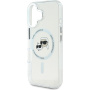 Karl Lagerfeld IML K&CH Heads Metal Frame Cover s MagSafe za iPhone 16 Plus - prozirna