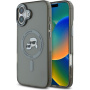 Karl Lagerfeld IML K&CH Heads Metal Frame Cover s MagSafe za iPhone 16 - siva